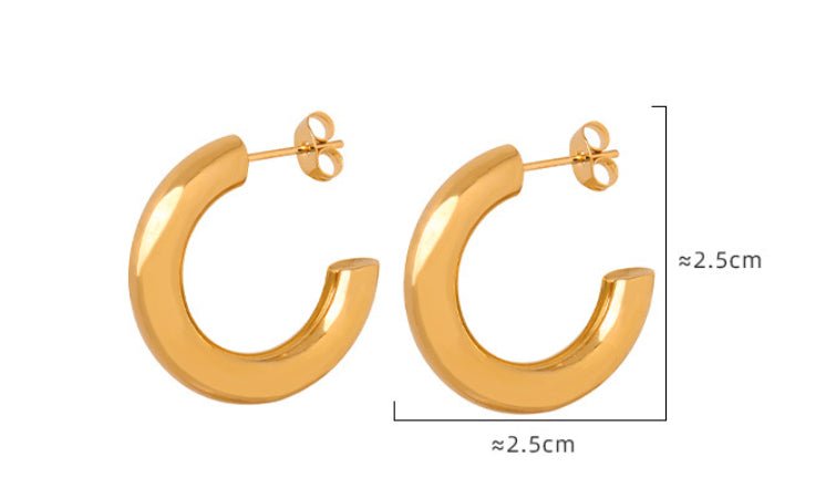 Everyday Luxury Gold - Tone Hoop Earrings for Women - Jewelry - Speeding Queen Designs