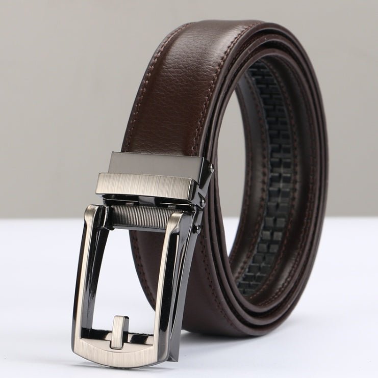Men's Adjustable Holeless Leather Belt - Men's Accessories - Speeding Queen Designs