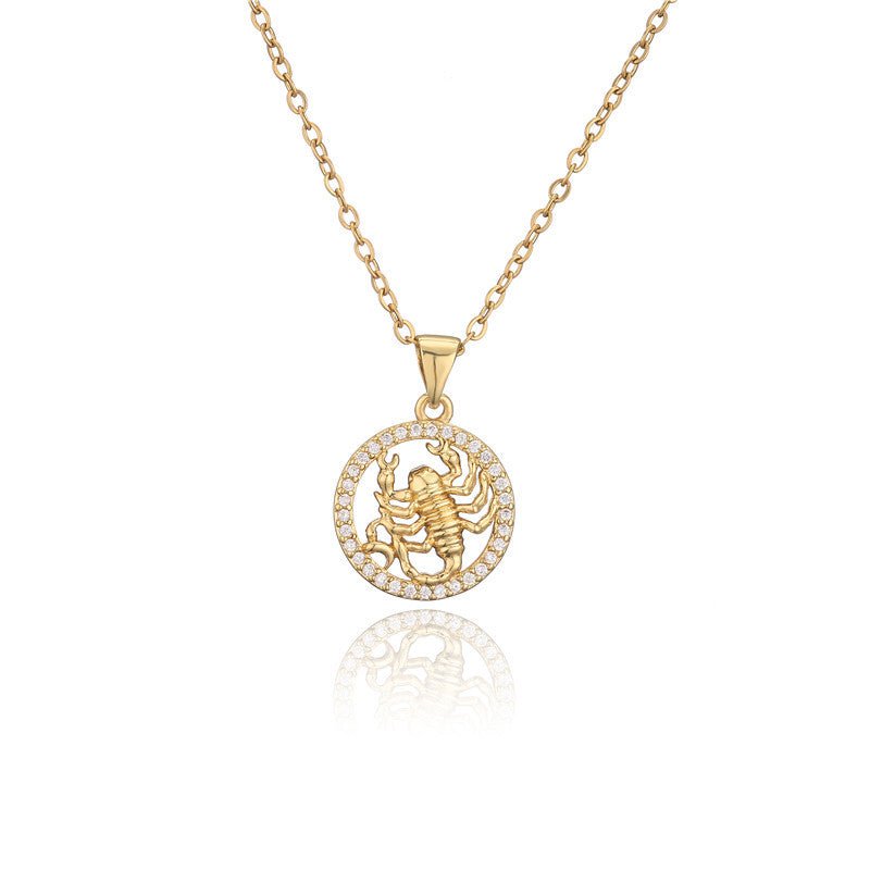 Gold Scorpio Constellation Pendant Necklace | Scorpion Star Sign Jewelry