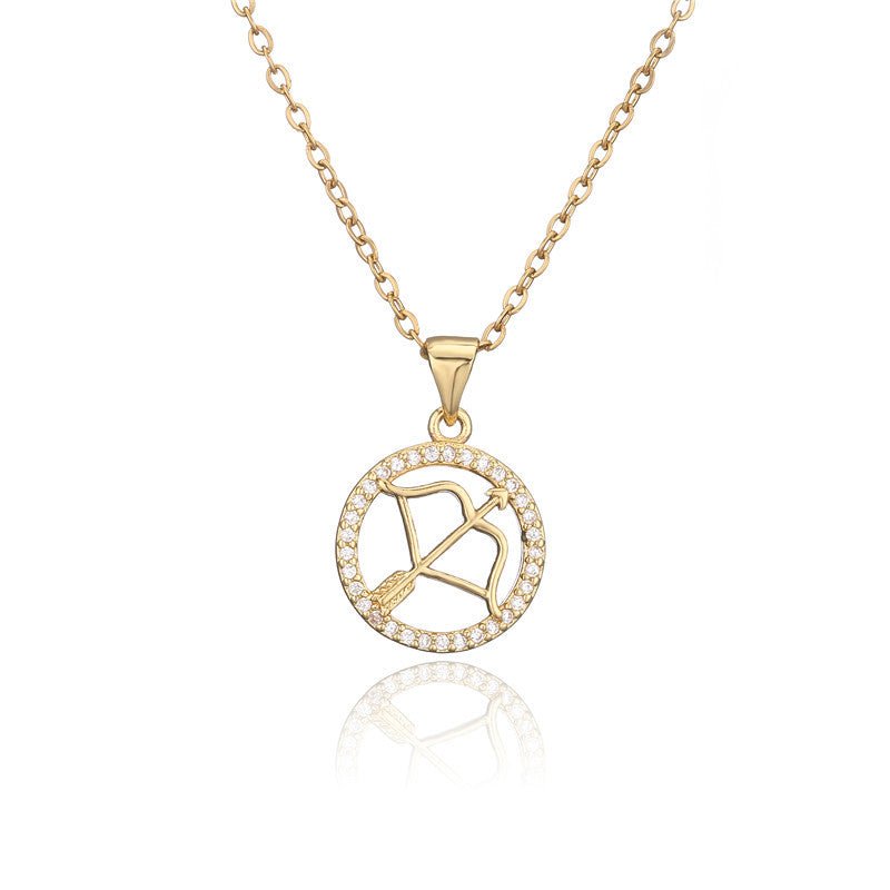 Gold Sagittarius Constellation Pendant Necklace | Archer Star Sign Jewelry