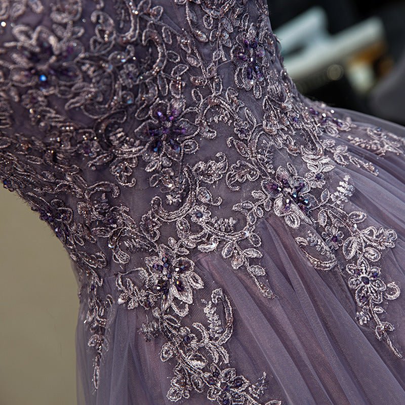 Elegant Purple Formal Dress | Evening & Banquet Gown - Women's Clothing - Speeding Queen Designs