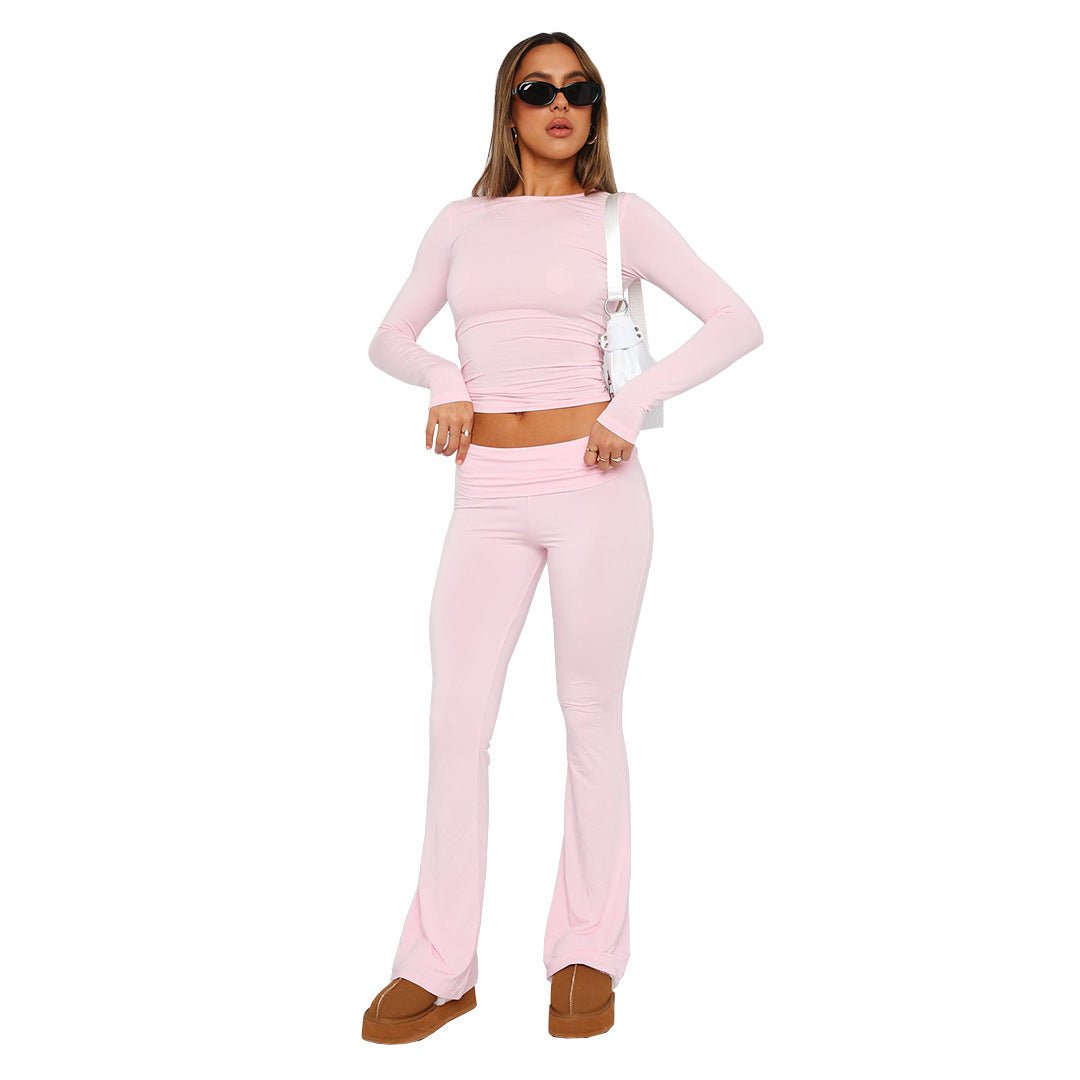 Women's Low Waist Flared Pants | Bell Bottom Wide Leg Trousers - Women's Clothing - Speeding Queen Designs