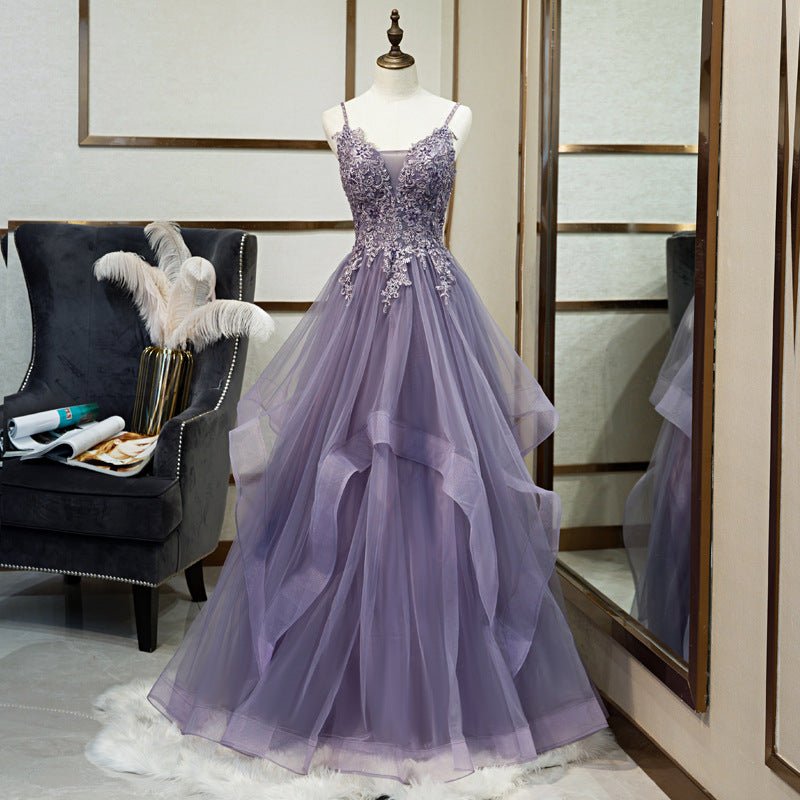 Elegant Purple Formal Dress | Evening & Banquet Gown - Women's Clothing - Speeding Queen Designs