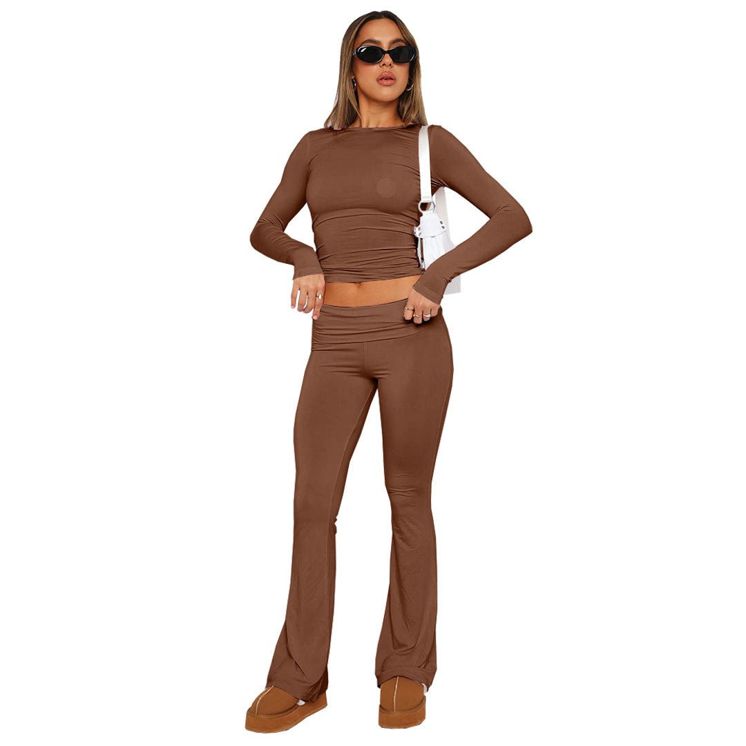 Women's Low Waist Flared Pants | Bell Bottom Wide Leg Trousers - Women's Clothing - Speeding Queen Designs