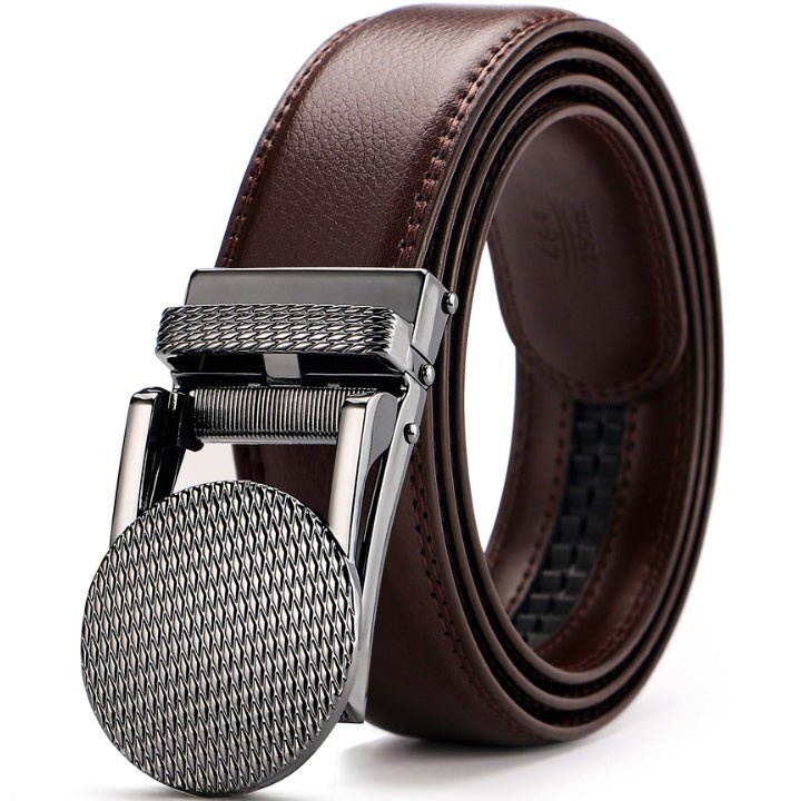 Men's Adjustable Holeless Leather Belt - Men's Accessories - Speeding Queen Designs