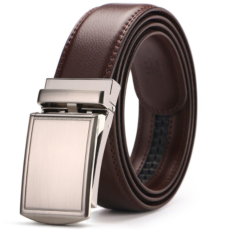 Men's Adjustable Holeless Leather Belt - Men's Accessories - Speeding Queen Designs