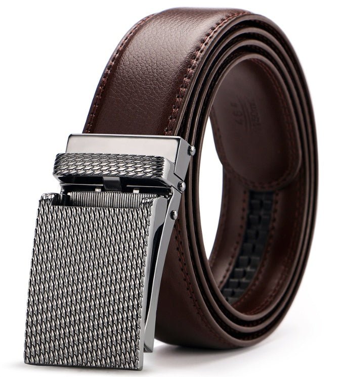Men's Adjustable Holeless Leather Belt - Men's Accessories - Speeding Queen Designs