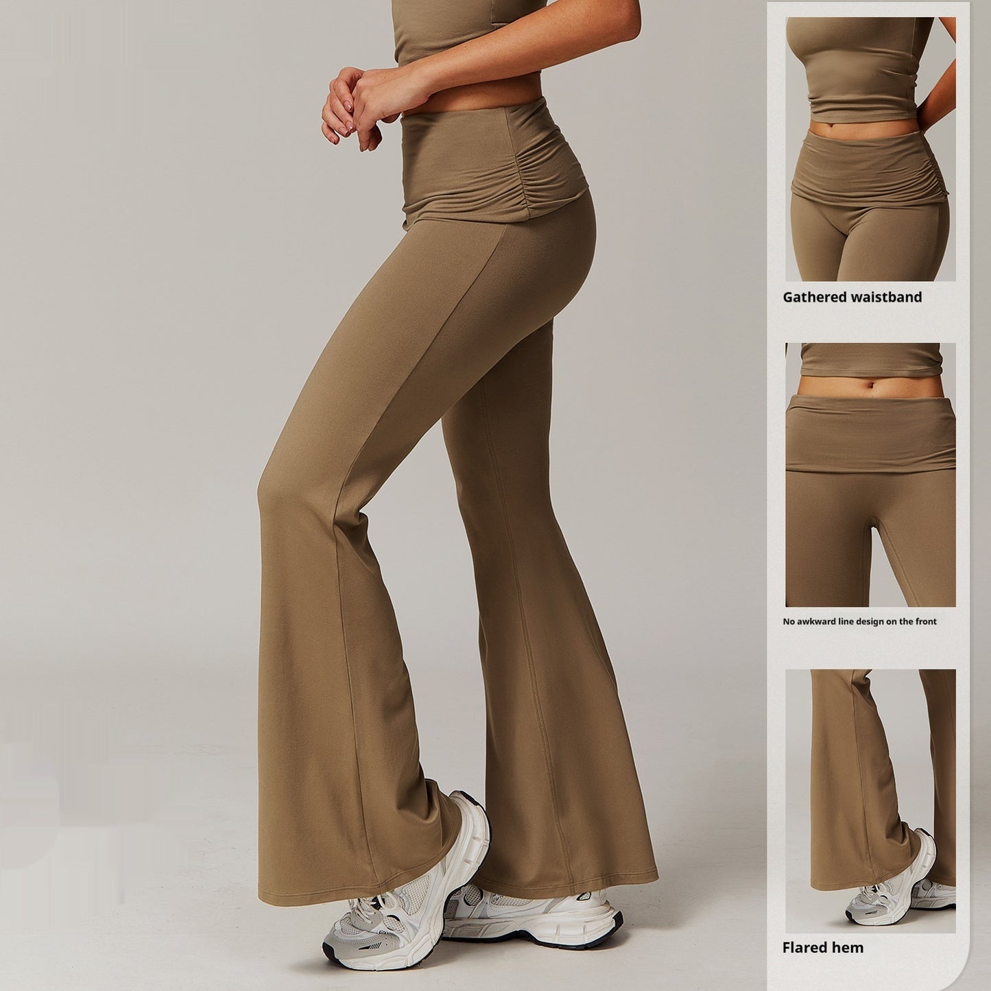 High Waist Bell - Bottom Yoga Pants for Women - Activewear - Speeding Queen Designs
