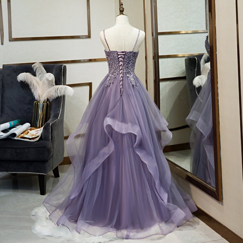Elegant Purple Formal Dress | Evening & Banquet Gown - Women's Clothing - Speeding Queen Designs