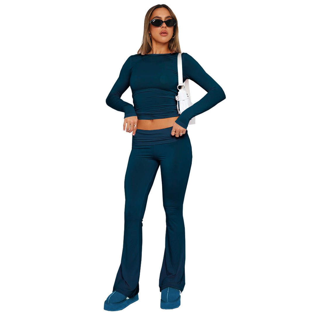 Women's Low Waist Flared Pants | Bell Bottom Wide Leg Trousers - Women's Clothing - Speeding Queen Designs