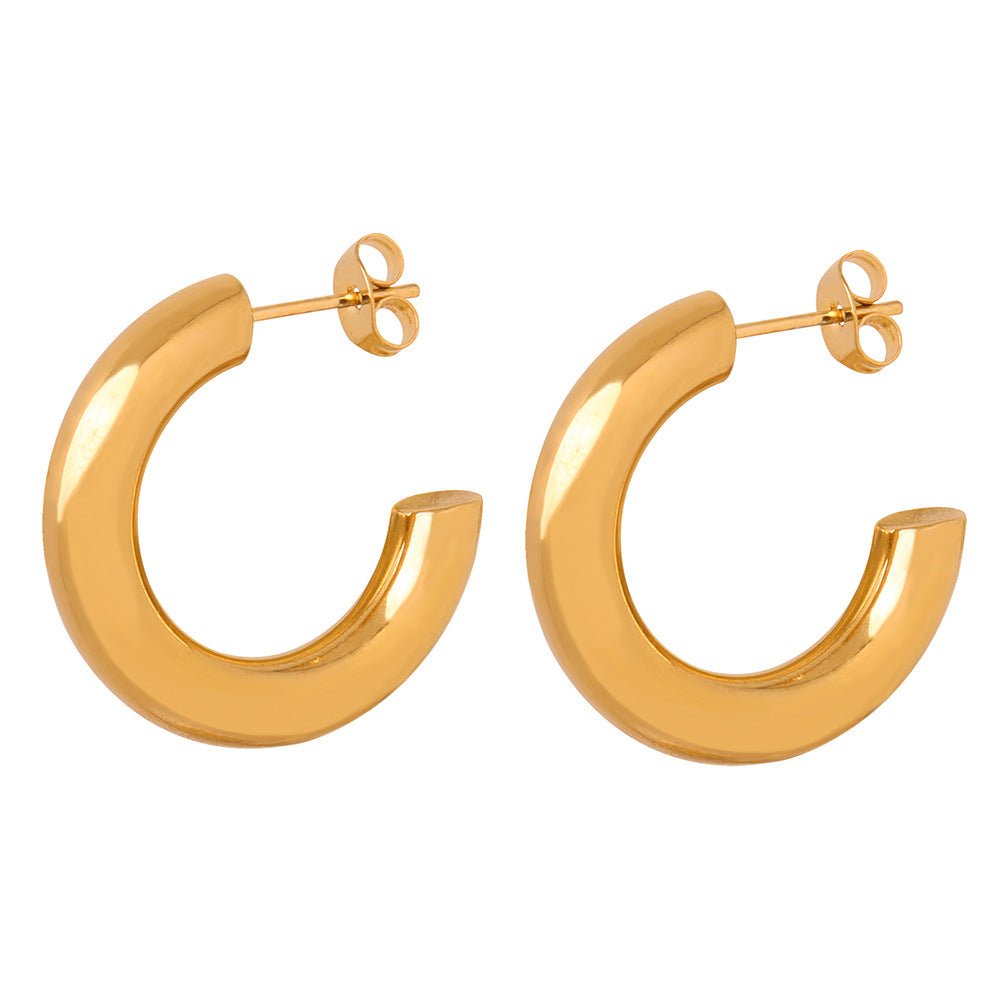 Everyday Luxury Gold - Tone Hoop Earrings for Women - Jewelry - Speeding Queen Designs