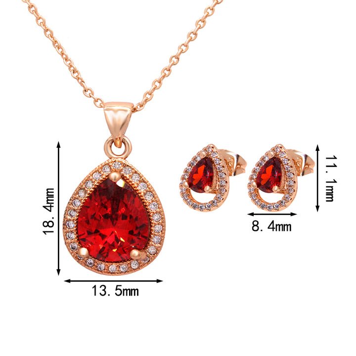 Dainty Heart Jewelry Set | Collarbone Necklace & Earrings for Women - Jewelry - Speeding Queen Designs